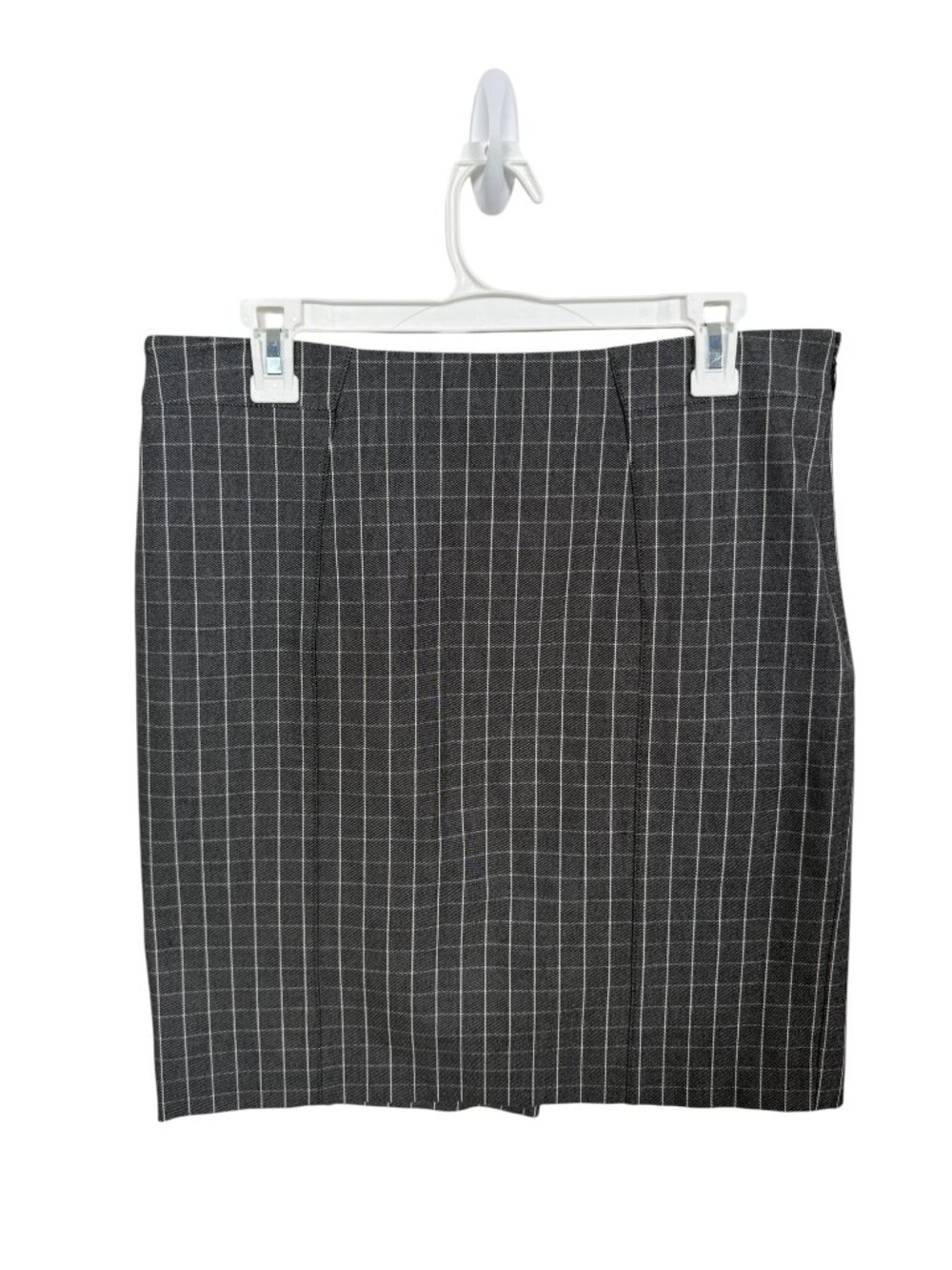 Banana Republic Pencil Skirt Womens 10 Gray Plaid Career Preppy Workwear